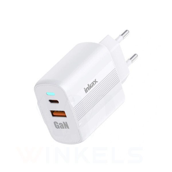 CHARGEUR USB INKAX C12-EU PLUS GAN PD45W MAX (USB + TYPE-C)