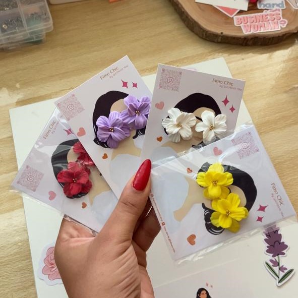 rosa éternelle Boucles d’oreilles
